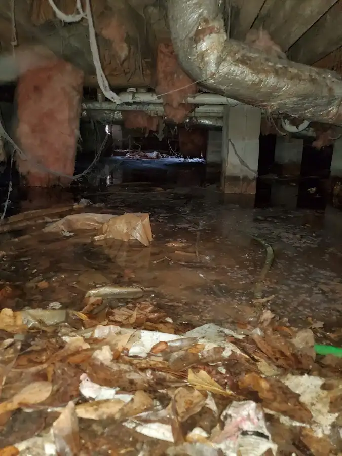 Crawl space flood assessment for Commercial Water Damage Restoration in Canal Fulton
