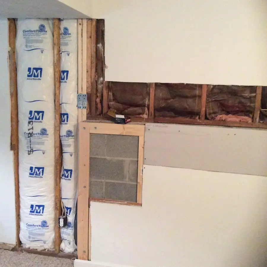 Wall insulation replacement during Contents Cleaning & Restoration in Canal Fulton